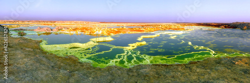 Obraz na płótnie Paysage volcanique de Dallol dans le désert de Danakil en Éthiopie w salonie