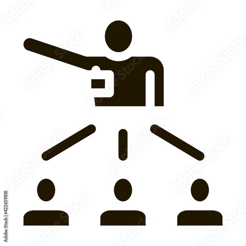 Speaker Leader for People Icon Vector Illustration