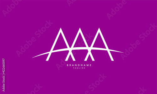 Alphabet letters Initials Monogram logo AAA, AA photo