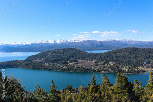 Lago , cristalino , verde , azul , arboles , mirador , paisaje , argentina , cerro , sur 