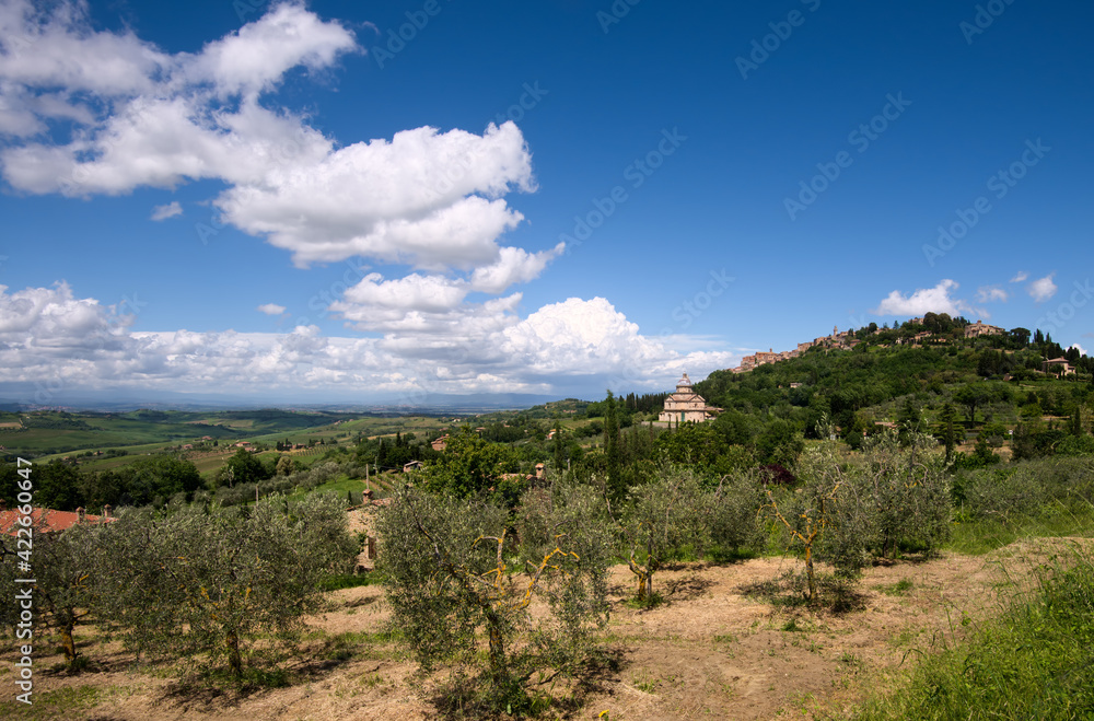 MONTEPULCIANO, TUSCANY/ITALY - MAY 17 : View of San Biagio church near Montepulciano Tuscany Italy on May 17, 2013