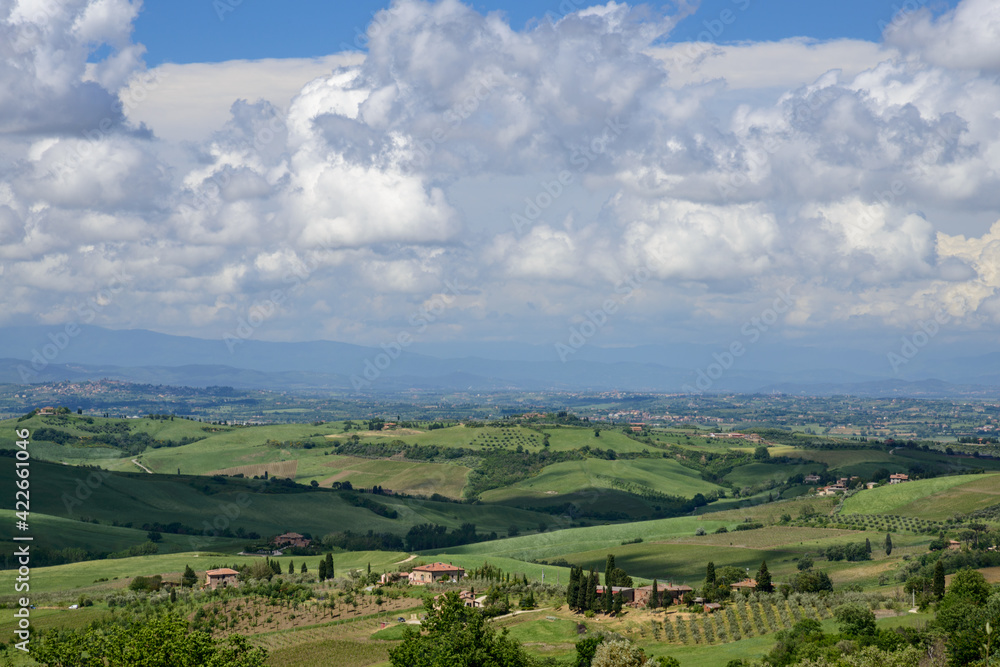 VAL D'ORCIA, TUSCANY/ITALY - MAY 16 : Farm in Val d'Orcia Tuscany on May 16, 2013 VAL D'ORCIA, TUSCANY/ITALY - MAY 16 : Farm in Val d'Orcia Tuscany on May 16, 2013
