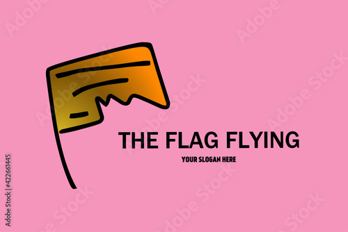 simple flag logo design.  business logo, creative design, logo icon