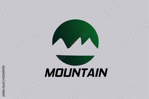 simple logo design of mountains shape.  Unique logo designs, vector logos, business and company logos, logo icons