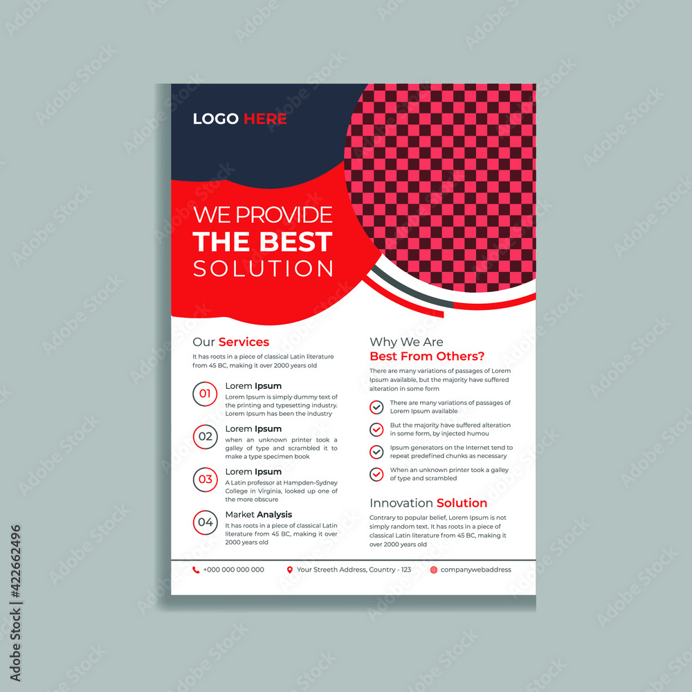 Creative and Modern Business leaflet Template Design Creative and Modern Business leaflet Template Design