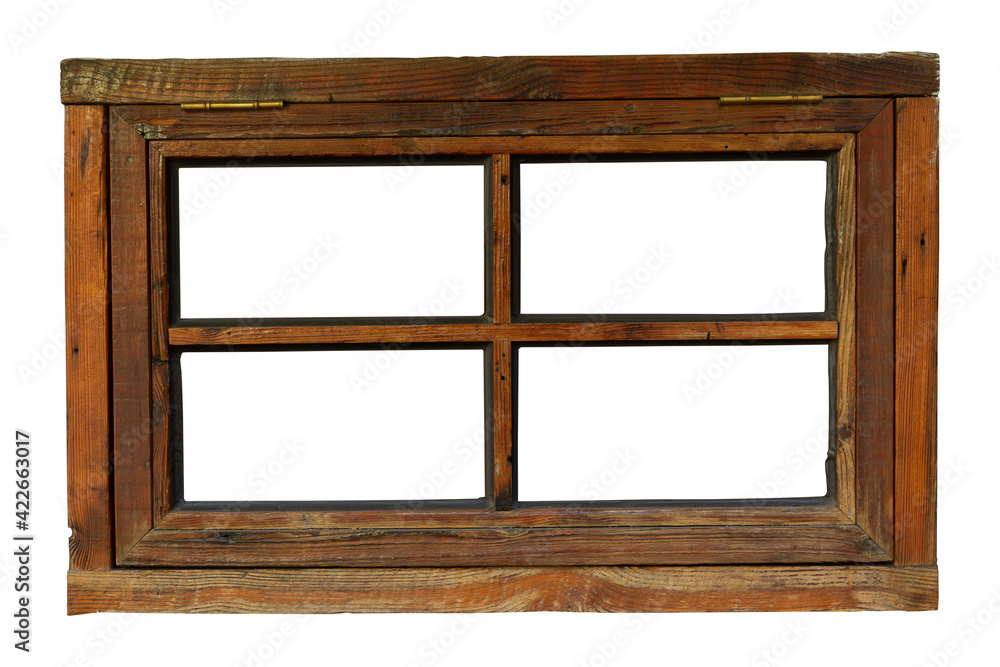 Wooden window isolated on white Wooden window isolated on white