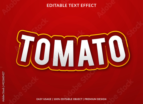tomato text effect template design use for business brand and logo