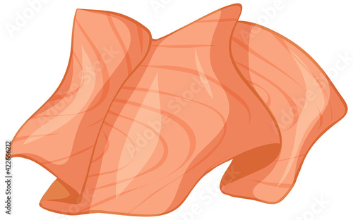 Isolated smoke salmon on white background