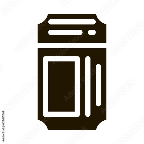Theater Ticket Icon Vector Glyph Illustration
