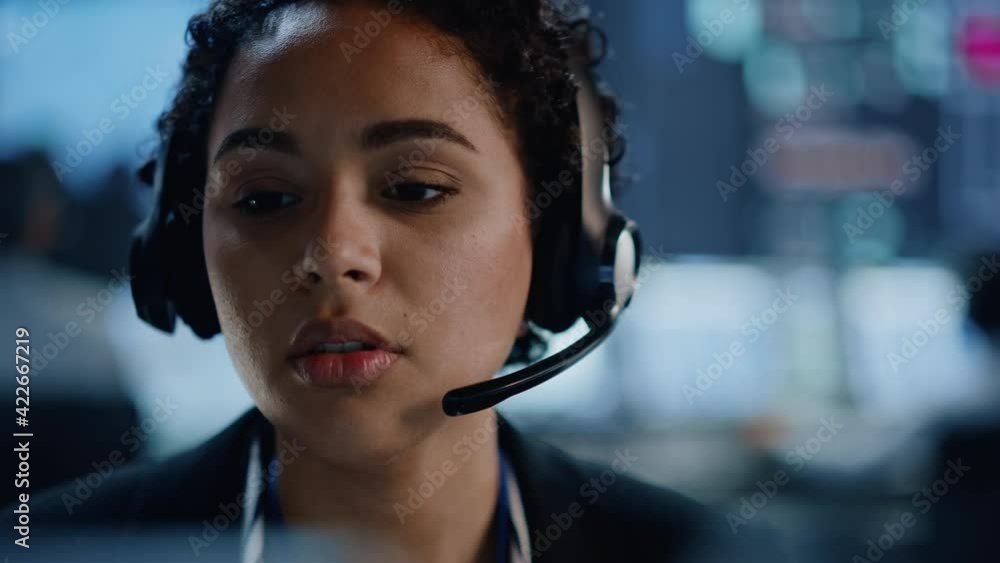 Portrait of Professional IT Technical Support Female Specialist Working ...