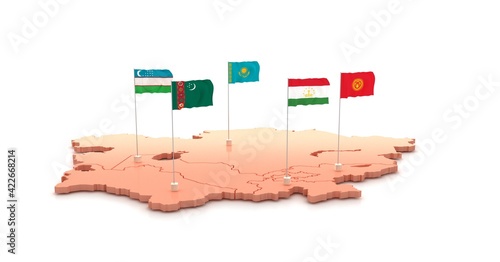 Central asia map. central a...