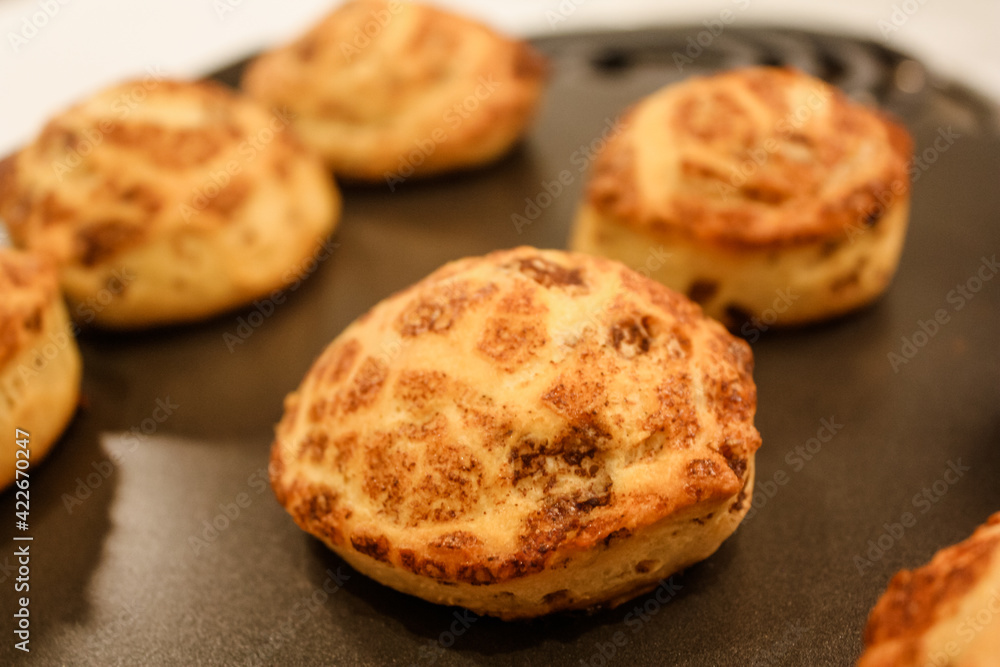 Delicious hot cinnamon roll without icing