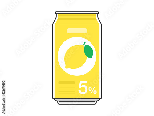 レモンの缶酎ハイのイラスト