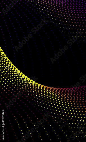 Wallpaper Mural Gold 3D particle technology sense abstract background Torontodigital.ca