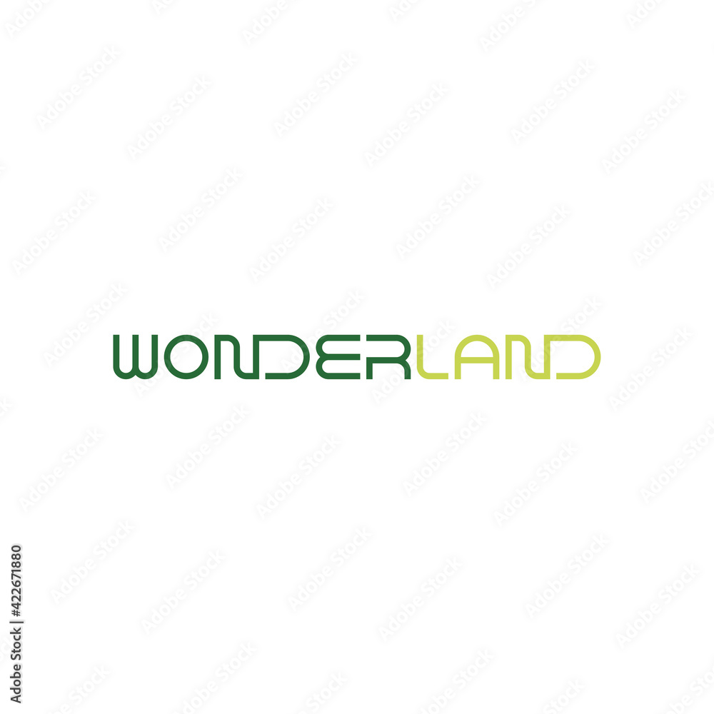 WONDERLAND letter logo design vector WONDERLAND letter logo design vector