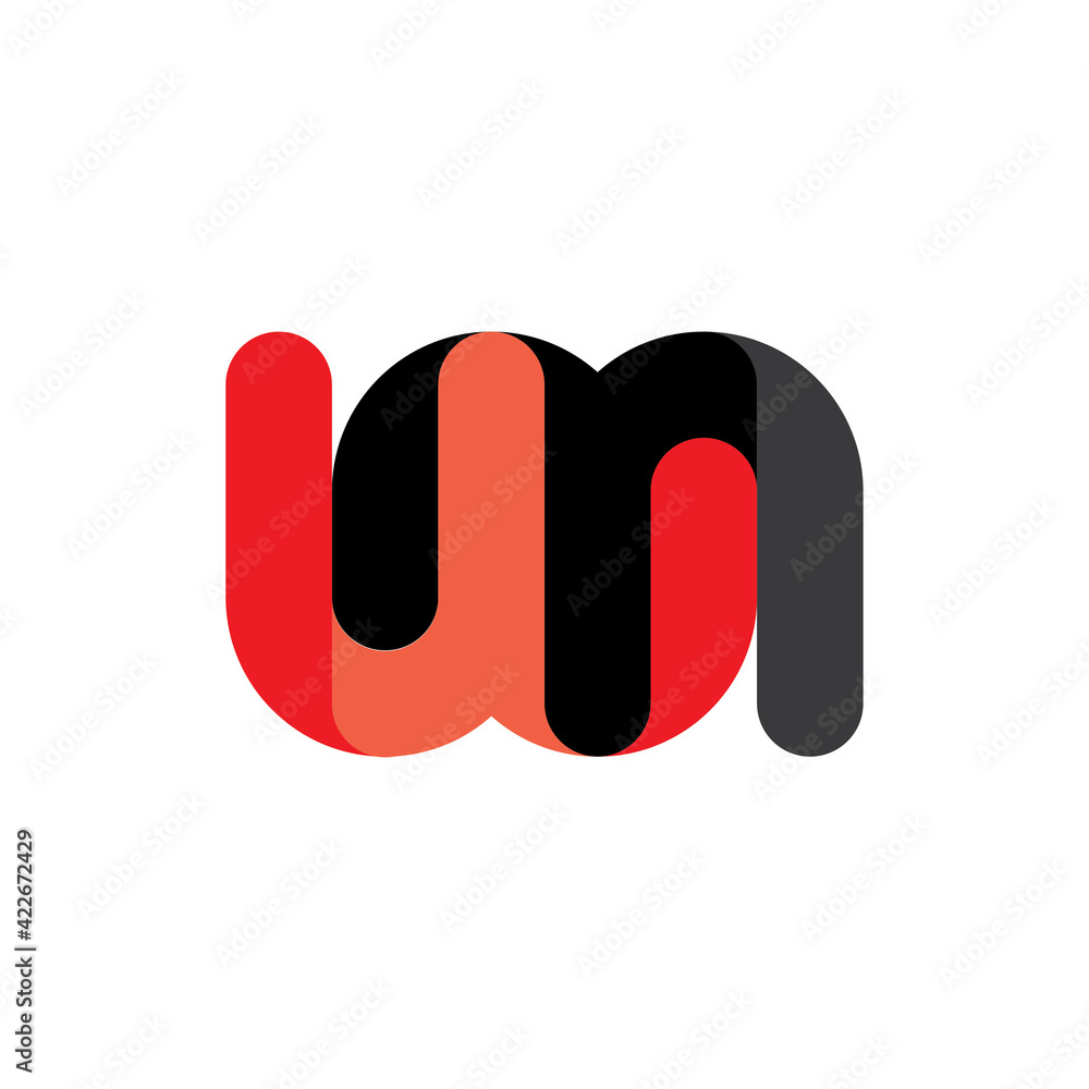 3D WM letter logo design vector 3D WM letter logo design vector