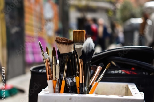 Brushes for an artistic painting
