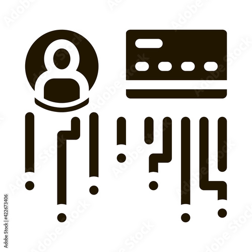 cardholder details icon Vector Glyph Illustration