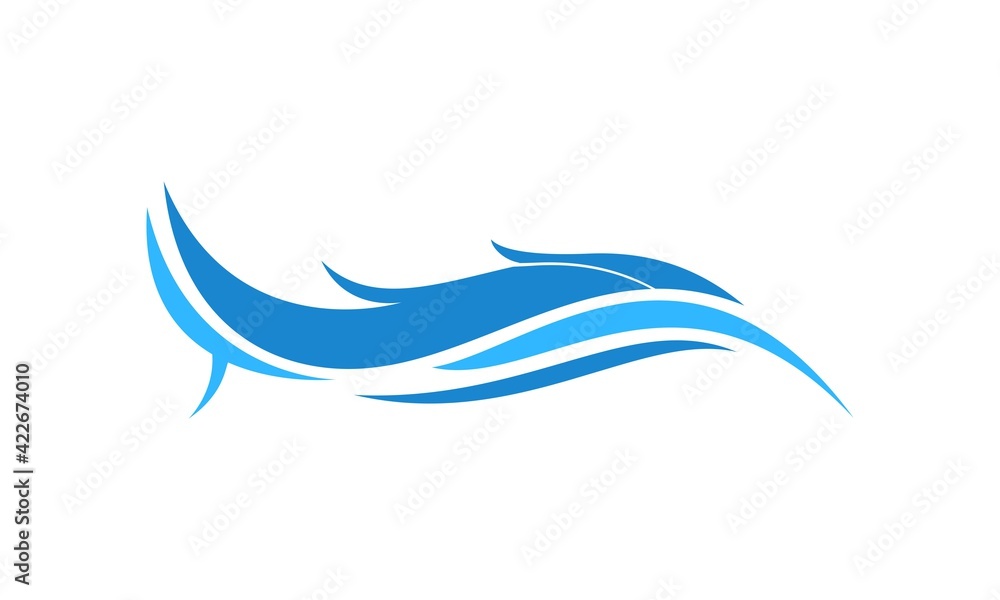 Obraz premium Sea wave vector logo