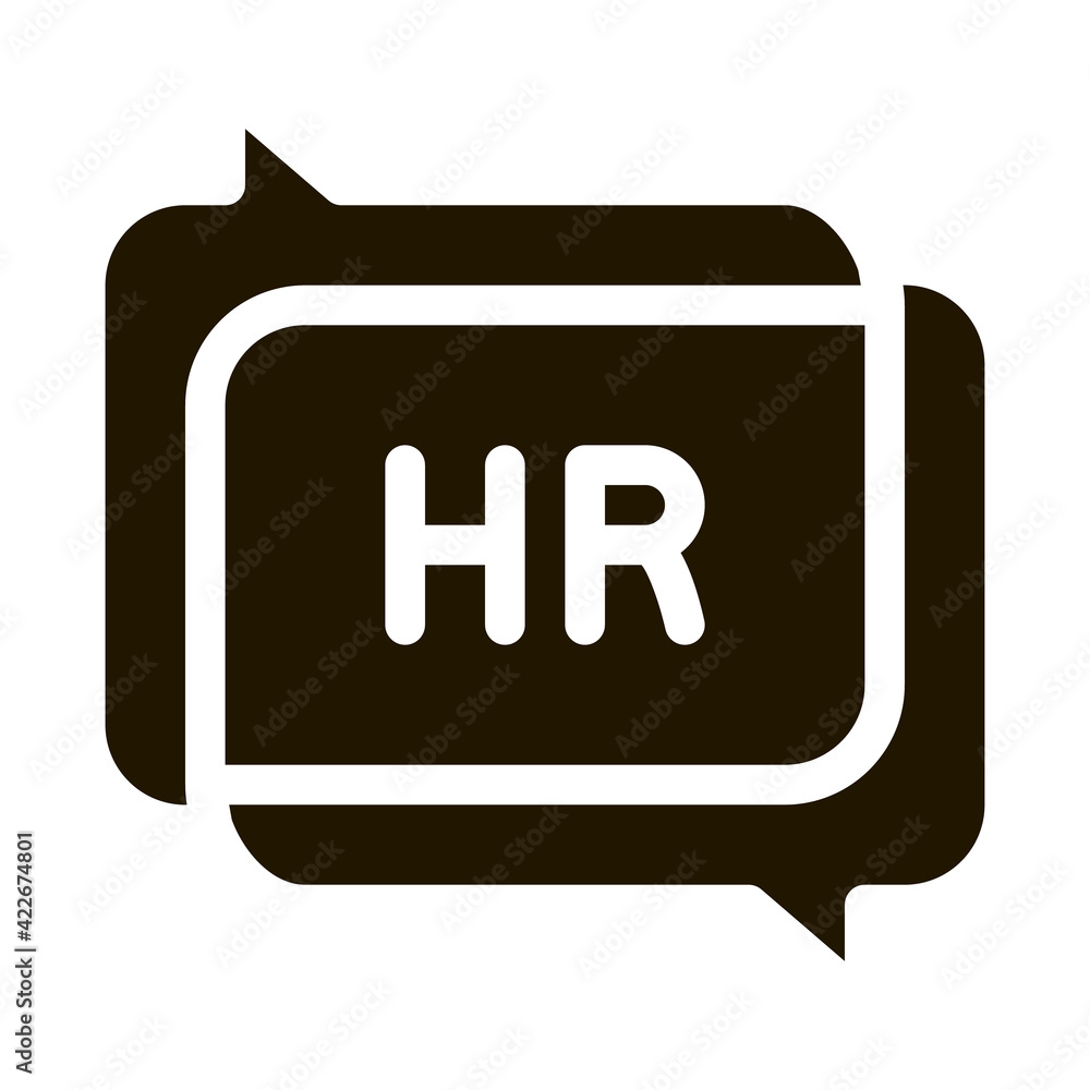 chat message hr icon Vector Glyph Illustration chat message hr icon Vector Glyph Illustration