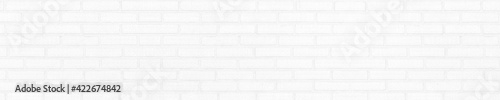 White brick wall texture background. panorama picture