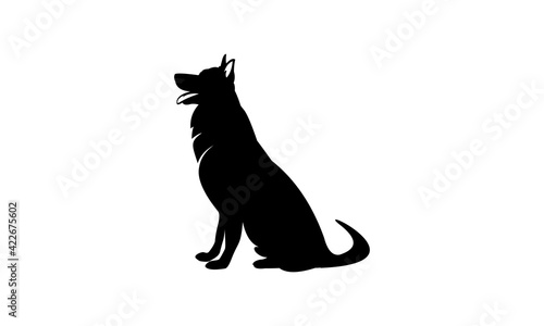 german dog logo vector