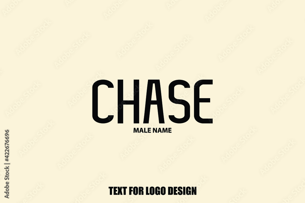 Chase male Name Semi Bold Black Color Typography Text For Logo Designs
