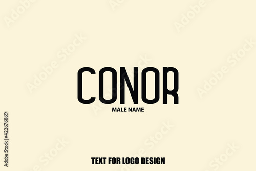 Conor. male Name Semi Bold Black Color Typography Text For Logo Designs and Shop Names