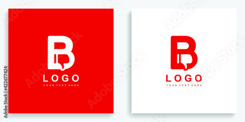 Bad Dislike Thumbs Down Letter B Logo. Modern logo icon symbol template vector design