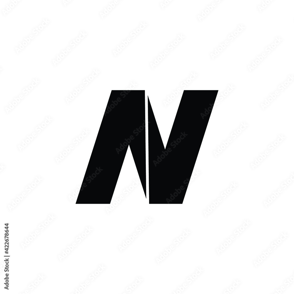 Letter NV simple logo design vector Letter NV simple logo design vector