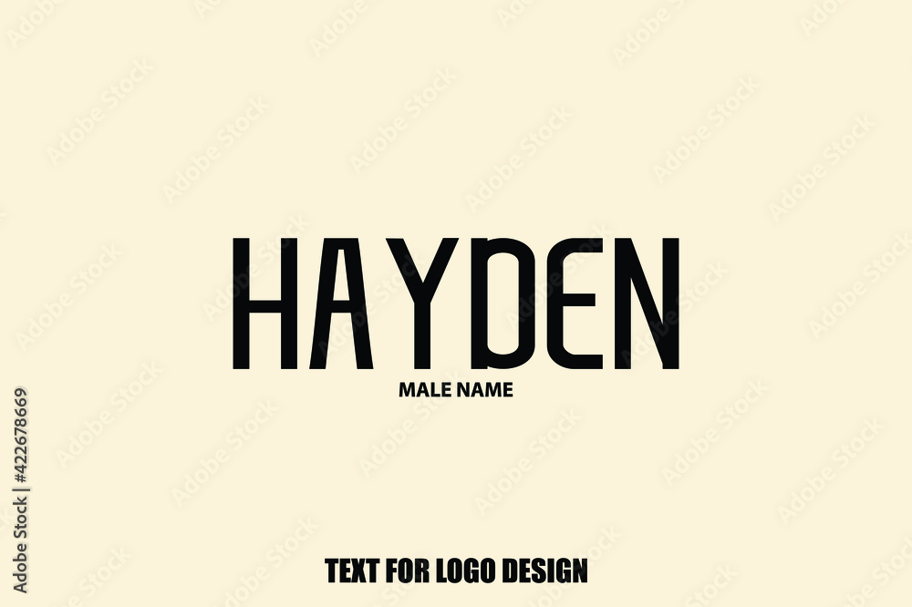 Hayden Male Name Modern Typography Text For Logo Designs and Shop Names Hayden Male Name Modern Typography Text For Logo Designs and Shop Names