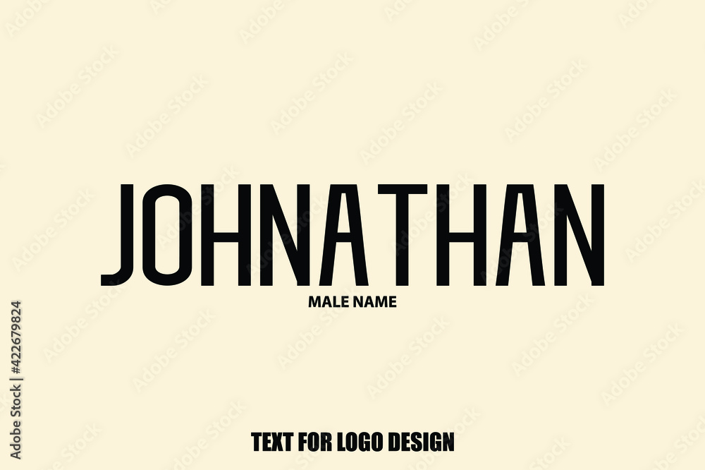 Johnathan Male Name Typography Sign For Logo Designs and Shop Names