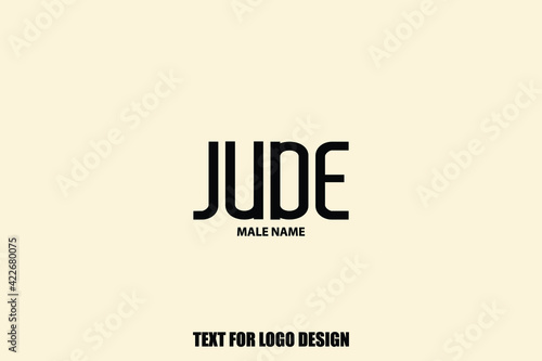 Jude Male Name Typography Sign For Logo Designs and Shop Names