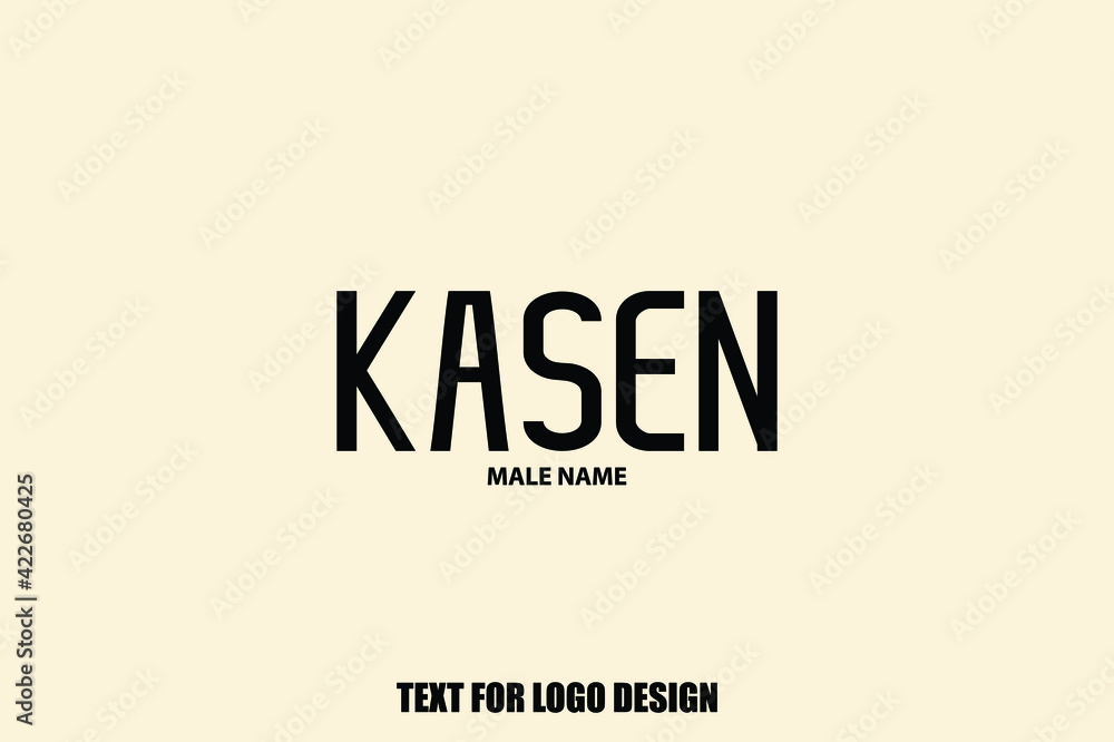Kasen Male Name Calligraphy Text For Logo Designs and Shop Names