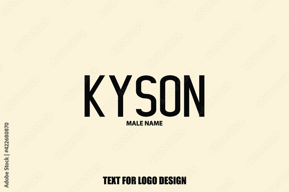 Kyson Male Name Calligraphy Text For Logo Designs and Shop Names