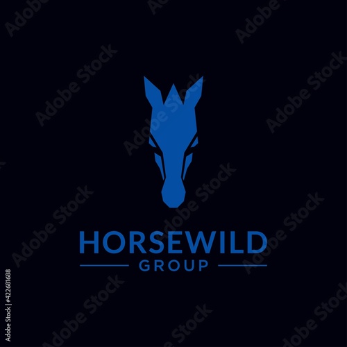 Modern and strong horse head logo