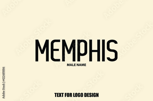 Memphis male Name Calligraphy Text Sign For Logo Designs and Shop Names