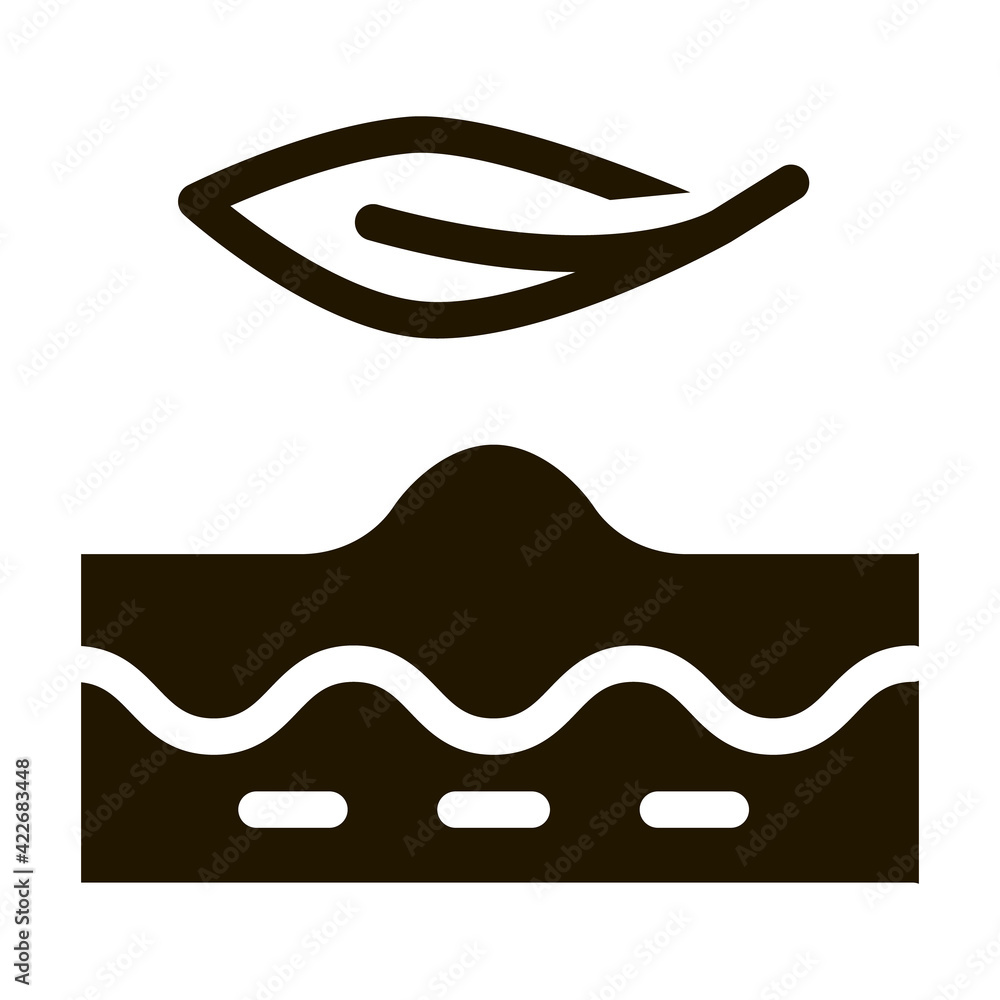 smoothing problem areas of skin icon Vector Glyph Illustration