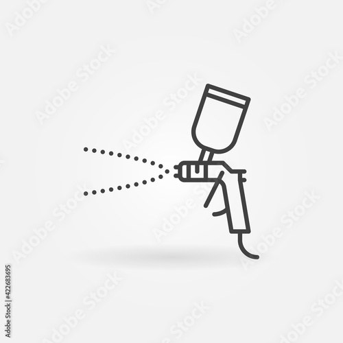 Air Spray Paint Gun vector thin line concept icon