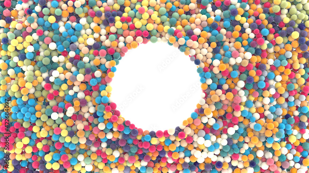 Abstract decorative background with place for text surrounded by tiny spheres Abstract decorative background with place for text surrounded by tiny spheres