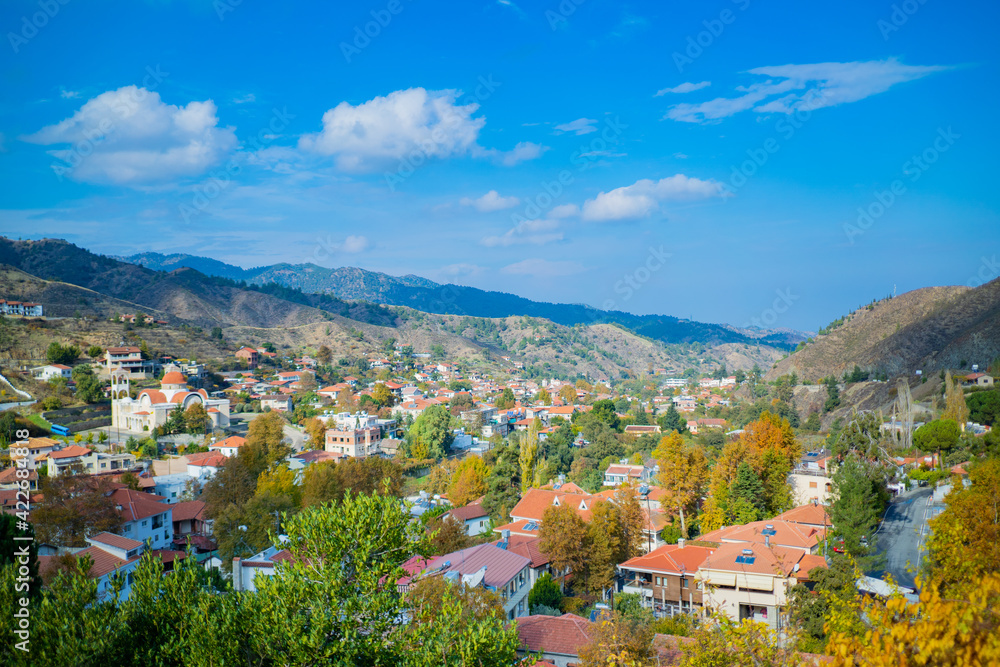 Fototapeta premium Small Village in Troodos Mountain