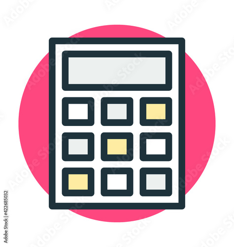 Calculator Colored Vector Icon