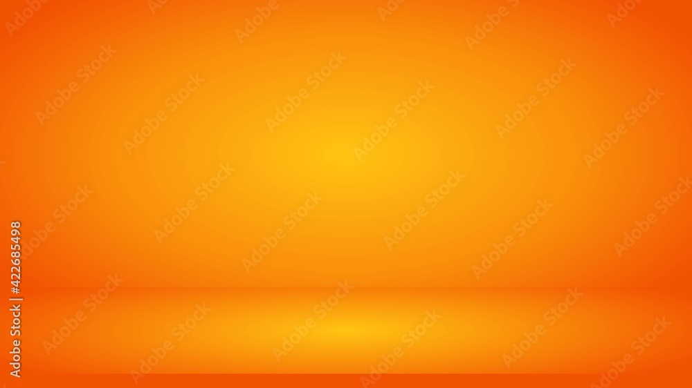 Luxury orange abstract background. studio, room. Business report paper with smooth gradient for banner, card