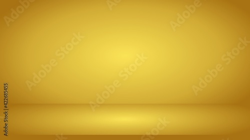 Fototapeta Naklejka Na Ścianę i Meble -  Luxury gold abstract background. studio, room. Business report paper with smooth gradient for banner, card