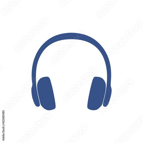 Headphones vector icon background. Web design icon. Headphones icon minimalist design. Headphones for music 