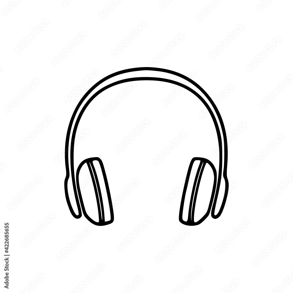 Headphones vector icon background. Web design icon. Headphones icon minimalist design. Headphones for music Headphones vector icon background. Web design icon. Headphones icon minimalist design. Headphones for music