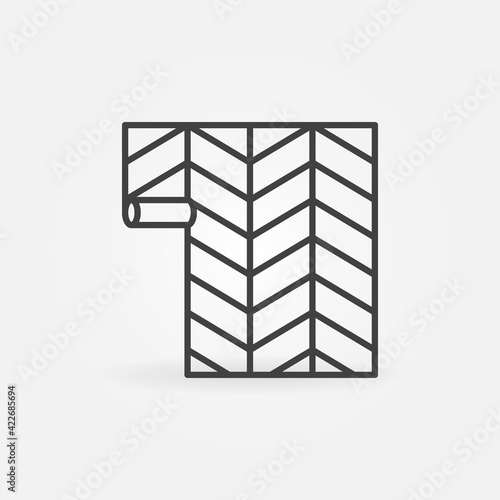 Paperhangings or Wallpaper vector concept line icon