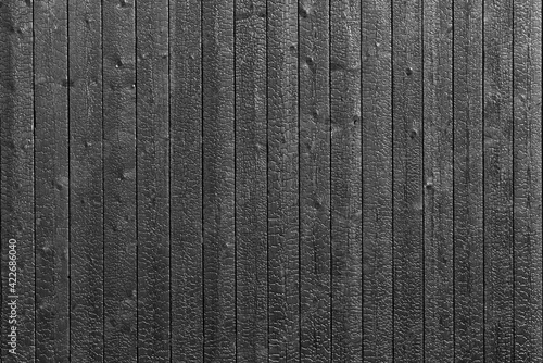 Papier Peint photo Texture de planche de bois brûlé. Sho Sugi Ban Yakisugi  est une méthode traditionnelle japonaise de préservation du bois -  Nikkel-Art.fr