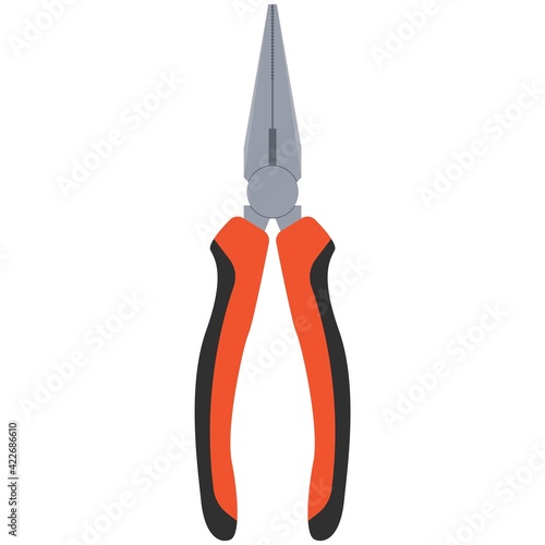 Pliers icon vector building tool illustration on white
