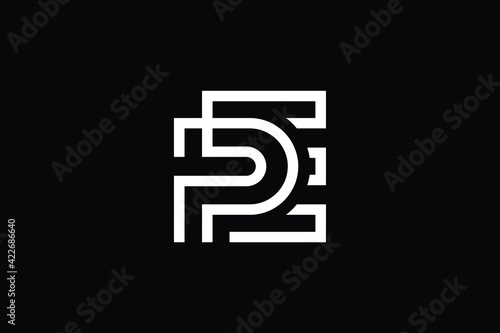 EP logo letter design on luxury background. PE logo monogram initials letter concept. EP icon logo design. PE elegant and Professional letter icon design on black background. E P PE EP